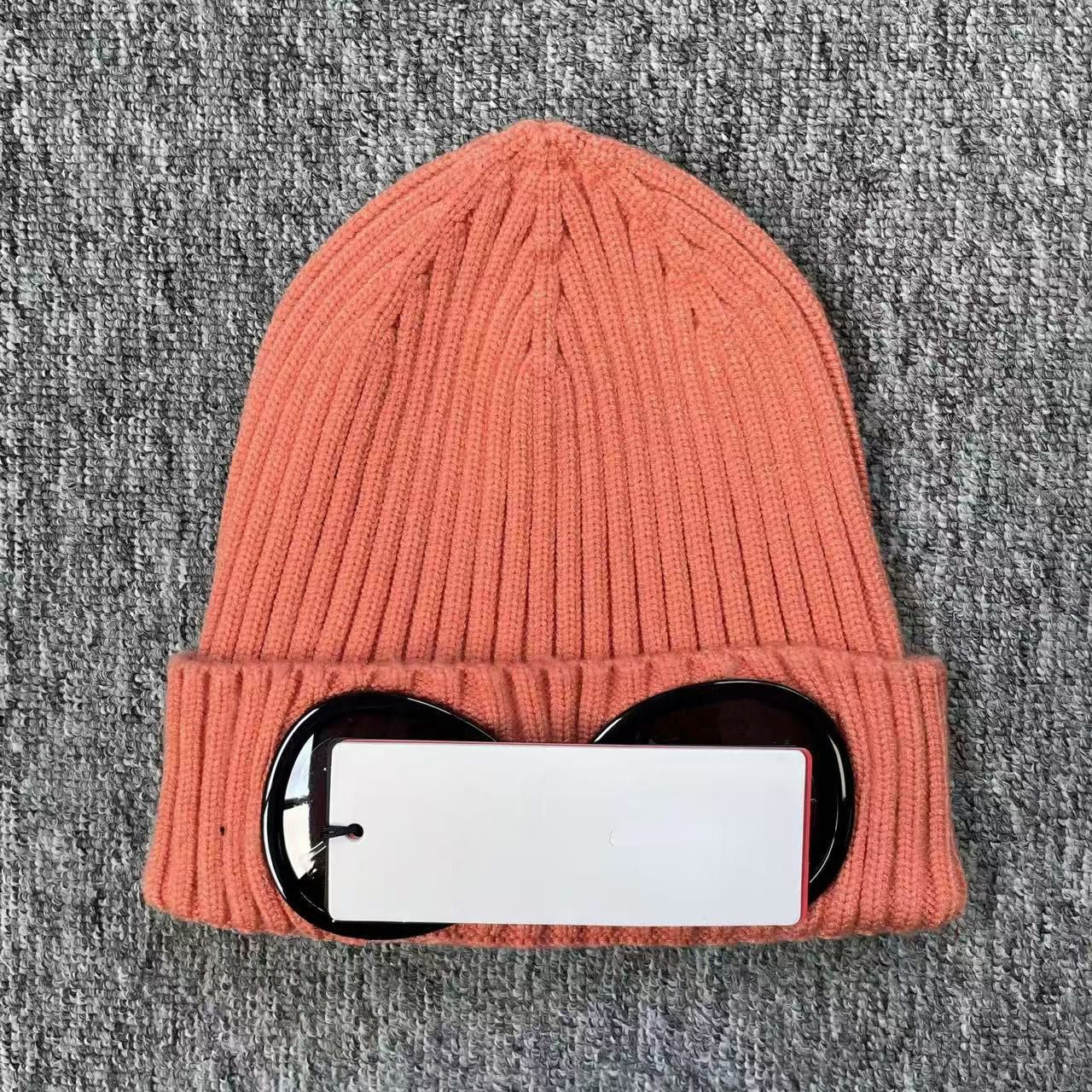 Designer Bonnet Beanie Chapeau Deux Verres Lunettes Bonnet Homme Tricoté Chapeau Bob Casquette Crâne Extérieur Femme Unisexe Hiver Noir Gris Luxe