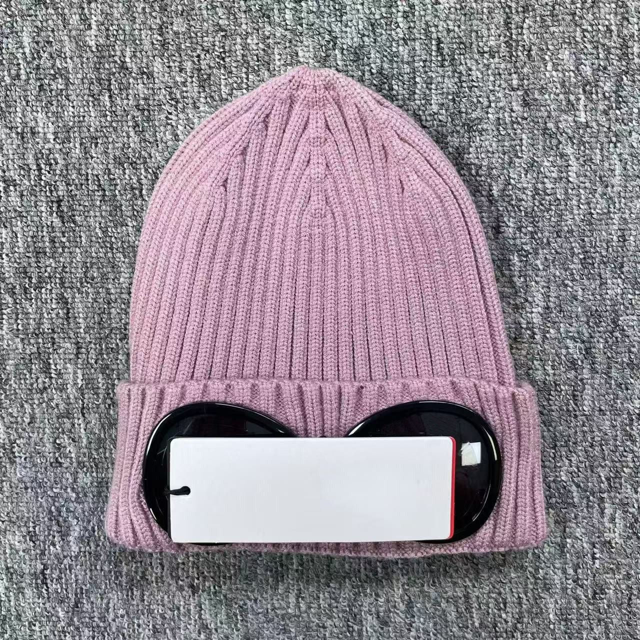 Designer Bonnet Beanie Chapeau Deux Verres Lunettes Bonnet Homme Tricoté Chapeau Bob Casquette Crâne Extérieur Femme Unisexe Hiver Noir Gris Luxe